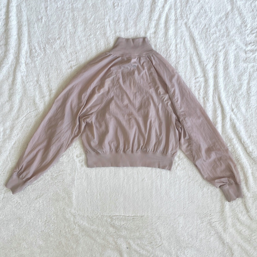 Lululemon Serve It Jacket Cropped Mesh Training Bomber Muse Pink Size 2 - Picture 5 of 10